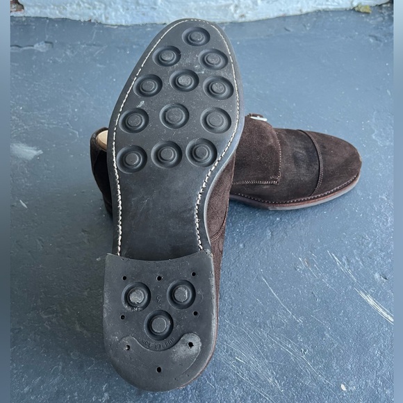 Meermin double monk strap, dark brown suede size US 8/UK 7. - Picture 5 of 6